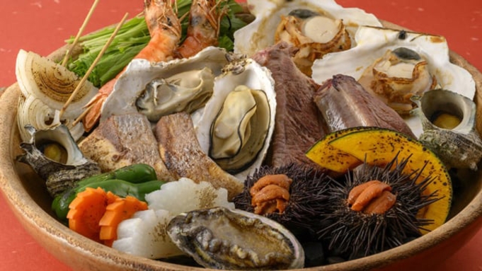 ディナーをもっと贅沢に・・・　玄界灘海鮮ビュッフェ＋海鮮石焼付きプラン【冬篇】